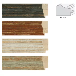 Holzrahmen Brittany 6.5 59,4x84,1 (A1) | Cremeweiß | Normalglas (2 mm)