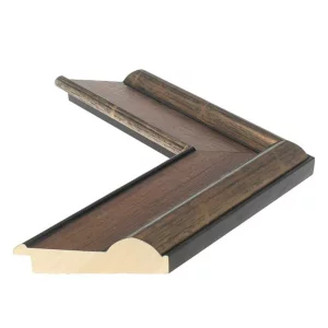 Holzrahmen CANALETTO 7 nach Maß Walnut | Normalglas (2 mm)