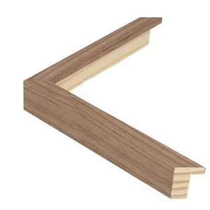 Holzrahmen TOUCHWOOD ART 15 nach Maß Echtfurnier Nussbaum | Antireflexglas mattiert (2 mm)