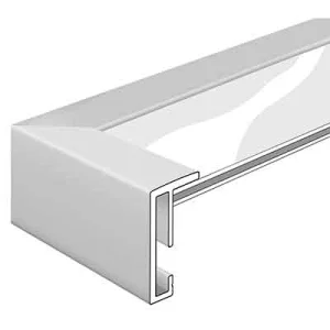 Alu-Bilderrahmen Bellatrix nach Maß Altsilber | Normalglas (2 mm)