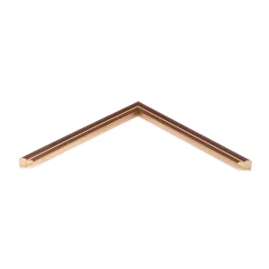 Holz-Bilderrahmen Barkingside 9x13 cm | Braun-Gold | Normalglas (2 mm)