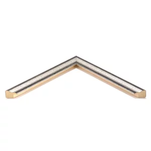 Holz-Bilderrahmen Camden Town nach Maß Silber | Normalglas (2 mm)