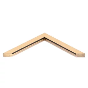 Holz-Bilderrahmen Barnet nach Maß Gold | Normalglas (2 mm)