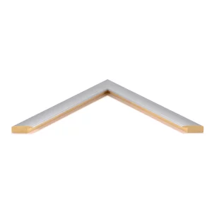 Holz-Bilderrahmen Alexandra nach Maß Silber | Normalglas (2 mm)