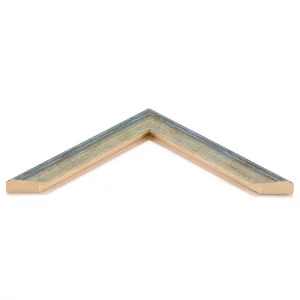Holz-Bilderrahmen High Barnet nach Maß Blau | Normalglas (2 mm)