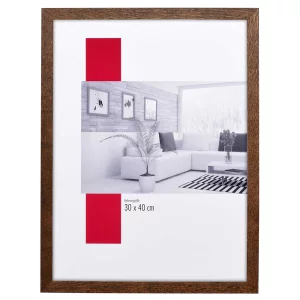 Holz-Bilderrahmen Profil 2430 nach Maß Nussbaum | Normalglas (2 mm)