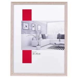 Holz-Bilderrahmen Profil 2440 15x20 cm | Hellbraun | Normalglas (2 mm)