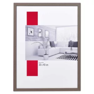 Holz-Bilderrahmen Profil 35 13x18 cm | braun | Normalglas (2 mm)