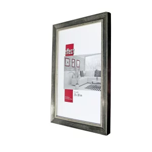 Holz-Bilderrahmen Profil 40 nach Maß platin | Normalglas (2 mm)