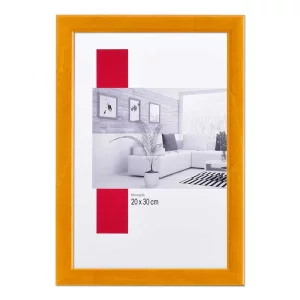 Holz-Bilderrahmen Profil 43 9x13 cm | honig | Antireflexglas mattiert (2 mm)