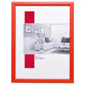Holz-Bilderrahmen Profil 43 9x13 cm | lachs | Antireflexglas mattiert (2 mm)