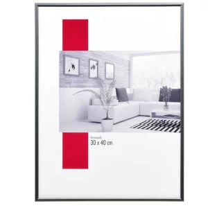 Kunststoff-Bilderrahmen Profil ART 13x18 cm | Anthrazit | Normalglas (2 mm)