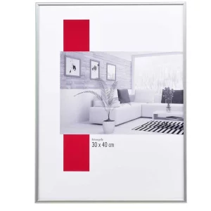 Kunststoff-Bilderrahmen Profil ART 13x18 cm | Silber matt | Normalglas (2 mm)