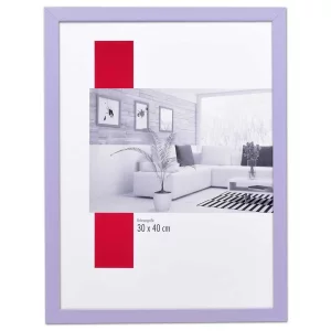 Holz-Bilderrahmen Profil TOP CUBE 40x50 cm | flieder | Normalglas (2 mm)