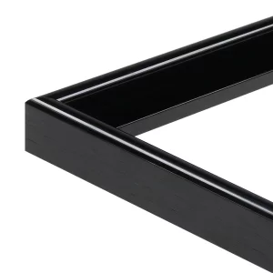 Alu-Bilderrahmen Arun nach Maß Schwarz | Normalglas (2 mm)