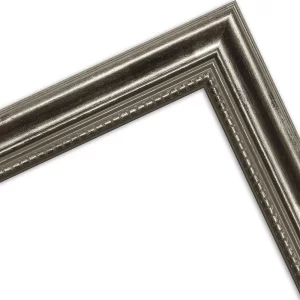 Holz-Bilderrahmen Karuru nach Maß Silber | Normalglas (2 mm)
