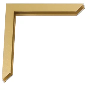 Alu-Bilderrahmen Alejandro 59,4x84,1 cm (A1) | Gold matt, kreuzgebürstet | Kunstglas (2 mm)