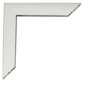 Alu-Bilderrahmen Sergio Maßanfertigung Silber-glänzend, Rücken gebürstet | Normalglas (2 mm)