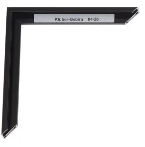 Alu-Bilderrahmen Carlos 20x30 cm | Schwarz glänzend, Rücken gebürstet | Normalglas (2 mm)