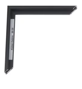 Alu-Bilderrahmen Miguel 29,7x42 cm (A3) | Rabenschwarz, matt | Normalglas (2 mm)