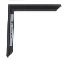 Alu-Bilderrahmen Miguel 29,7x42 cm (A3) | Schwarz glänzend, Rücken gebürstet | Normalglas (2 mm)