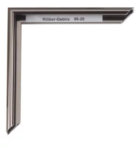 Alu-Bilderrahmen Enzo 59,4x84,1 cm (A1) | Kontrastgrau glänzend, Rücken gebürstet | Kunstglas (2 mm)