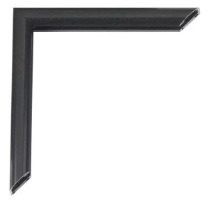 Alu-Bilderrahmen Pedro Maßanfertigung Geo-Schwarz | Normalglas (2 mm)