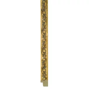 Holz-Bilderrahmen Lugo 21x29,7 cm (A4) | Gold verziert | Normalglas (2 mm)