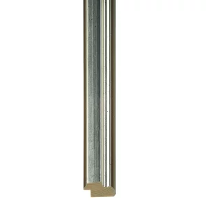 Holz-Bilderrahmen Estepona nach Maß Altsilber, Hellsilber | Normalglas (2 mm)