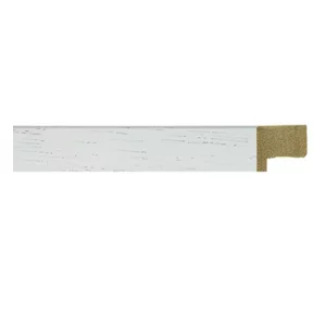 Holz-Bilderrahmen Tias nach Maß Ausstellungsleiste, weiß | Normalglas (2 mm)