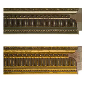 Barock-Bilderrahmen Burgos nach Maß silber | Normalglas (2 mm)