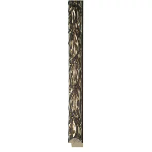Barock-Bilderrahmen Barakaldo 21x29,7 cm (A4) | Altsilber | Normalglas (2 mm)