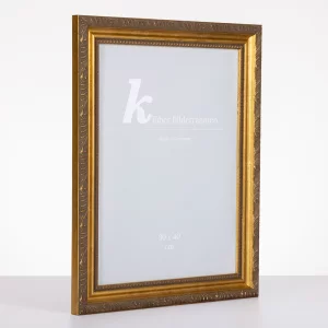Barock-Bilderrahmen Marbella 20x30 cm | Gold | Normalglas (2 mm)