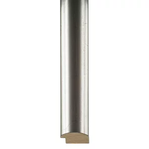 Holz-Bilderrahmen Ferrol 59,4x84,1 cm (A1) | Folie, Weißgoldimitation | Kunstglas (2 mm)