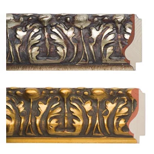 Barock-Bilderrahmen Aragon nach Maß Altgold, patiniert, verziert | Normalglas (2 mm)