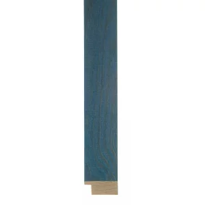 Holz-Bilderrahmen Avila nach Maß Holzmaserung, Graublau | Kunstglas (2 mm)