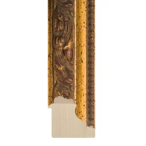 Barock-Bilderrahmen Valverde nach Maß Altgold-Braun | Normalglas (2 mm)