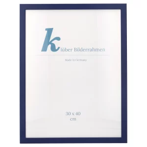 Holz-Bilderrahmen Prisma 40x40 | Dunkelblau | Normalglas (2 mm)