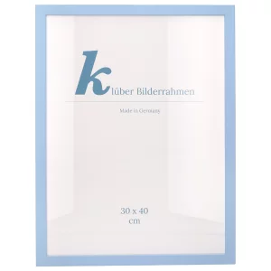 Holz-Bilderrahmen Prisma 40x40 | Hellblau | Normalglas (2 mm)