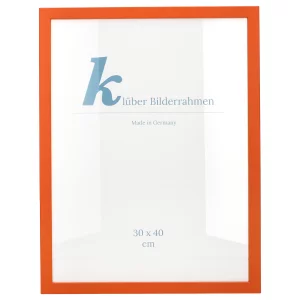 Holz-Bilderrahmen Prisma 40x40 | Orange | Normalglas (2 mm)