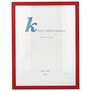 Holz-Bilderrahmen Prisma 40x40 | Rot | Normalglas (2 mm)