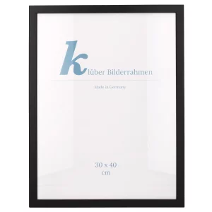 Holz-Bilderrahmen Prisma 40x40 | Schwarz | Normalglas (2 mm)