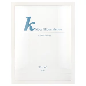 Holz-Bilderrahmen Prisma 40x40 | Weiß | Normalglas (2 mm)