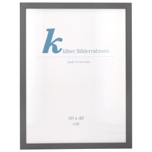 Holz-Bilderrahmen Prisma nach Maß Dunkelgrau | Normalglas (2 mm)