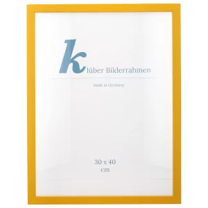 Holz-Bilderrahmen Prisma nach Maß Gelb | Normalglas (2 mm)