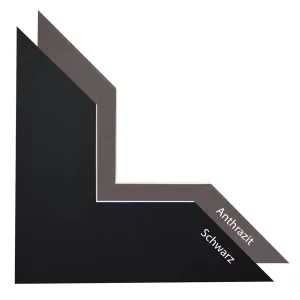 1,3 mm Passepartout mit individuellem Ausschnitt 20x30 cm | Anthrazit
