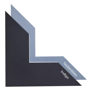 1,3 mm Passepartout mit individuellem Ausschnitt 20x30 cm | Taubenblau