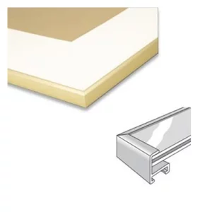 Aluminiumleiste Profil 4 nach Maß Silber matt | Normalglas (2 mm)