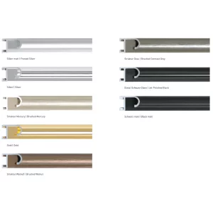 Aluminiumleiste Profil 7 nach Maß Silber matt | Normalglas (2 mm)