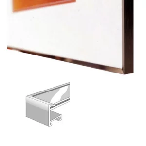 Aluminiumleiste Profil 217 21x29,7 cm (A4) | Silber matt | Normalglas (2 mm)